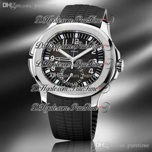 New 5164A-001 Steel Case 41mm Black Texture Dial A2813 Automatic Mens Watch Black Rubber Sports Watches 6 Style PTPP Puretime Pb28224n