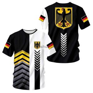 Męskie koszulki niemieckie flaga T-shirty Mężczyźni+Ubrania dla dzieci Wysokiej jakości Letnia rozmiar Summer Jersey Football Design Dropshipping