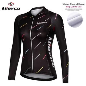 Men's T-Shirts Women Winter Thermal Keep Warm Pro Cycling Jersey Long Seve Fece Bicyc Clothing Super Warm Thermal Bike Sportswear jerseyH24129