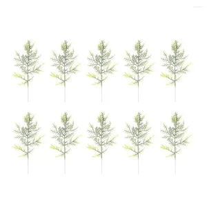 Fiori decorativi 10 pezzi 30,5 cm foglie di pino artificiali rami finto verde ago per artigianato fai da te ghirlanda di Natale ghirlanda giardino domestico