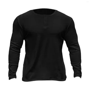 Men's T Shirts Solid Color Outdoor Casual Round Neck Long Sleeve Sports Shirt Big Tall For Men