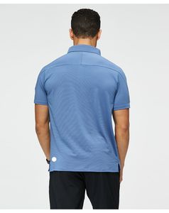 LL Sports Polo da uomo T-shirt da uomo ad asciugatura rapida T-shirt da allenamento traspirante Top corto da uomo Manica corta r512