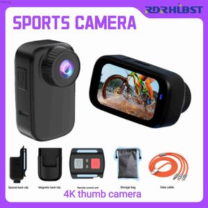 Sports Action Video Cameras Action Thumb Camera 4K 30fps Anti-Shake 360 ​​Battery WiFi Wireless Remote Contro Mini BodyCam Clamp Hjälm AAM Sportkamera YQ240129