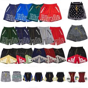 Shorts Rhude Men Women Designer 3m Reflective Summer Fashion Quick Drying Streetwear Casual Hip Hop Beach Sportswear Mens Short Pants 2iet