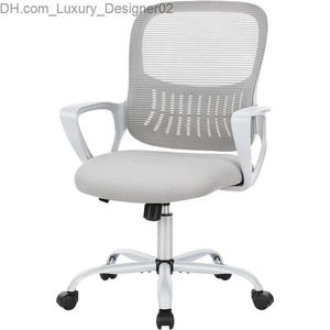 Other Furniture SMUG Ergonomic Office Chair Computer Gaming with Arms Home Desk with Wheels Mid-Back Task Rolling with Lumbar Support Q240129