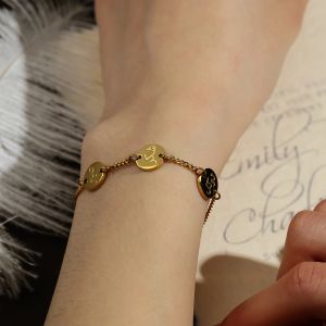 Bracelets Custom Arabic Name Baby Bracelet Adjustable Round 18K Gold Plated Waterproof Bracelet Personalise Eid Gift For Women Jewelry