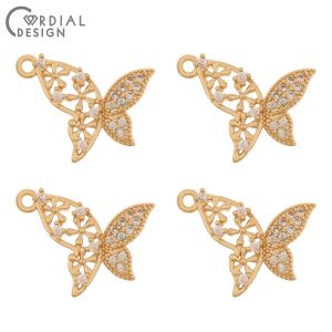 Necklace Cordial Design 50pcs 13*16mm Earrings Pendant/jewelry Accessories/butterfly Shape/jewelry Findings & Components/diy Making