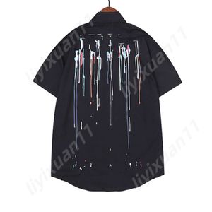A M I ​​R I Märke Amirs Designer Shirt Mens -knappen Up Skjortor tryck Bowling Shirt Hawaii Floral Casual Silk Shirts Men Slim Fit Short Sleev 9776 1723