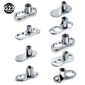 Biżuteria 10pcs/partia G23 Tytan Micro Dermal Ruchy Zestaw Kotwica skórna Podstawa Skinner Diver Dermal Base Seksowne ciało Kręgi Biżuteria 14G 14G