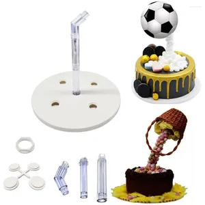 Baking Moulds Anti Gravity Cake Pouring Kit Stand Support Structure Frame Reusable Standing Decorating Armature For Party