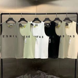 Designer nevoeiro de alta qualidade camisetas masculinas sem mangas moda puro algodão fiess correndo esportes verão colete solto