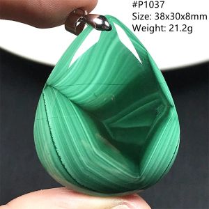 Ciondoli Top Collana con pendente in malachite verde naturale per donna Uomo Guarigione Fortuna Regalo Perline Pietra Argento Gioielli con pietre preziose di cristallo AAAAA