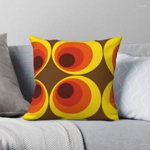 Pillow 70s 80s Funky Vintage Circle Square Pillowcase Polyester Pattern Zip Decor Throw Case Home Cover