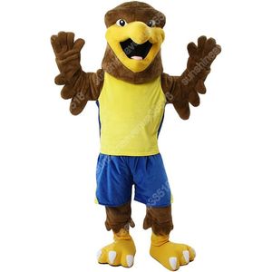 2024 Högkvalitativ Brown Eagle Mascot Costume Cartoon Theme Character Carnival Unisex Halloween Carnival Vuxna Födelsedagsfest Fancy Outfit For Men Women