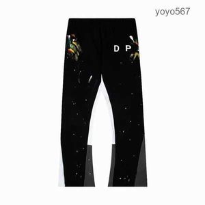 Calças masculinas Graffiti Galleryse Depts Womens Sweatpants Galleryes Dept Speckled Letter Print Mans Casal Solto Versátil Casual Reto 1 8vez