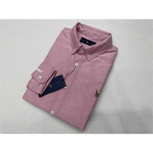 Camicia formale da uomo Polo Ralph a maniche lunghe primaverili e autunnali in cotone Oxford non stirabile slim Paul formale di alta qualità 990