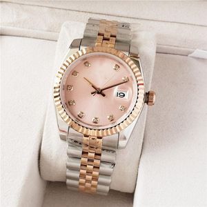 AAA Mens 'Woman Mechanical Watch Automatisk rostfritt stål Silver Rose Gold Datejust Sapphire 904L-RLX205B