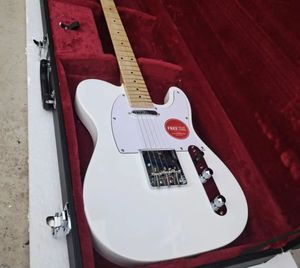 TL Guitar Cream Color Maple Fingerboard Body Hardware Silver Hardware عالية الجودة Guitarar شحن غيتار كهربائي مجاني