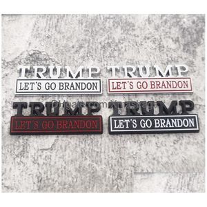 Party Decoration 1PC Trump Let’s Go Brandon Car Sticker för Truck 3D Badge Emblem Decal Accessoriess 15x4cms Drop Delivery Home Garde Dhqiv