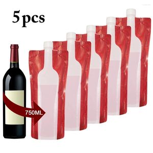 Water Bottles Wine Bag Unbreakable Flask Travel Gear Plastic Bottle Pouch Hip Liquid Proof Supplies For BBQ