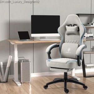 Другая мебель Игровое кресло Компьютерное кресло из дышащей ткани с пружинной подушкой Pocket Удобный офисный стул с гелевой подушкой и сумкой для хранения Q240129