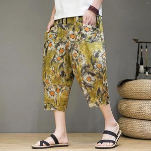 Męskie spodnie męskie wiosna letnie kwiatowe spodnie luźne wydrukowane pełne druki kobiety ciepłe wygodne spodnie dresowe sportowy dom