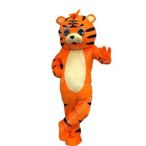 2024 Högkvalitativ söt Tiger Orange Mascot Costume Cartoon Theme Character Carnival Unisex Halloween Carnival Vuxna Födelsedagsfest Fancy Outfit For Men Women