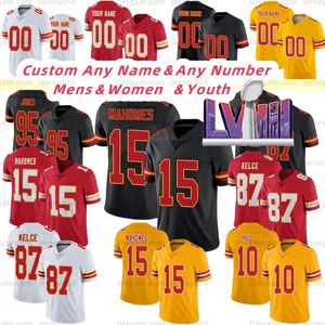 Travis Kelce Patrick Mahomes Football Jersey Wysoka jakość Isaih Pacheco Chris Jones Nick Bolton Ross L'Arius Sneed Creed Humphrey Rase Rice Trent McDuffie