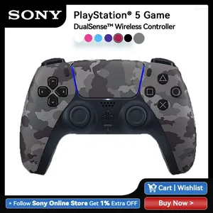 게임 컨트롤러 Sony PS5 Dualsense 무선 컨트롤러 회색 위장 플레이 스테이션 5 게임 패드 Bluetooth Haptic 피드백 제어 Dualsenses