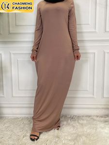 Chaomeng All-Match Muslim For Women Hijab Dress Dubai Abaya Turkey Kaftan Islamic Clothing Casual Femme Vestido Caftan Moroccan 240129