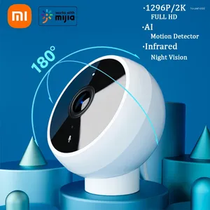 Xiaomi Akıllı IP Kamera 2K 1296P Full HD IR Night Görme Güvenlik Monitörü Süper Geniş Angl WiFi Gözetim Mini Mijia Uygulaması