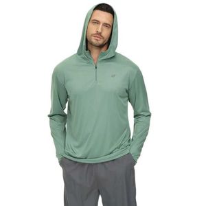 Erkek Hoodies Sweatshirts Erkekler Uzun Kollu Gömlek UPF 50+ Rash Guard Yüzme Gömleği Atletik Hoodie Balıkçılık Yürüyüşü Egzersiz Soğutma Tee Hızlı Kuru Gömlek Zip J240126