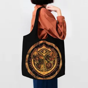 Shopping Bags Funny Printing Tomorrowlands Tote Bag Recycling Canvas Shopper Shoulder Belgian Electronic Dance Music Festival Handbag