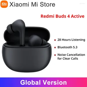 Versão global xiaomi redmi buds 4 fone de ouvido ativo até 28 horas ouvindo bluetooth 5.3 cancelamento de ruído para chamadas claras