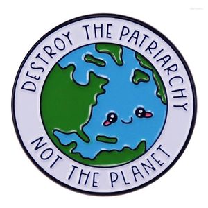 Brooches Destroy The Patriarchy Not Planet Enamel Pin Feminist Women Rights Equality Badge Backpack Decoration Jewelry
