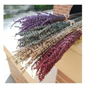 Dekorativa blommor torkad lavendel verklig naturlig bevarad för blommor arrangemang Vase fyllmedel bröllopsfest dekoration diy material