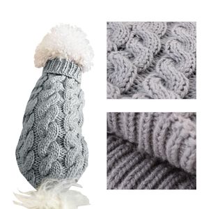 犬のアパレル秋の冬暖かいペットセーターペット犬編みセーター衣服
