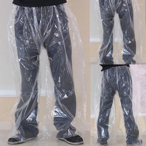 Raincoats 1PC Transparent Disposable Rain-proof Pants Portable Outdoor Travel Motorcycle Cycling Bike Rainwear Rain Covers