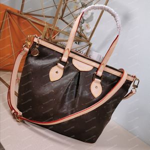 M40145 Высококачественная женская сумка из натуральной кожи Брендовая дизайнерская сумка-тоут со скидкой в клетку, роскошная знаменитая большая сумка M40146 46 x 36 x 20 см