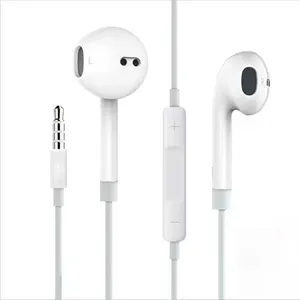 Fones de ouvido intra-auriculares com fio de 3,5 mm Earpods para iPhone 6 7 8 X 11 12 13 Plus Pro Max SE e Samsung Phones Microfone de fone de ouvido estéreo com pacote pp
