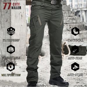 Городские тактические брюки больших размеров, мужские военные водонепроницаемые армейские брюки, мужские армейские брюки SWAT, износостойкие беговые брюки с несколькими карманами, S-5XL 240124