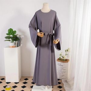 Abbigliamento etnico Abaya per modeste donne musulmane casual Abiti lunghi a maniche lunghe Turchia Caftano Arabo Abito islamico Dubai Abiti Jalabiya