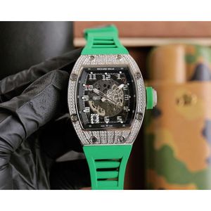 R I C H A R WATCHMEN SUPECLONE AAA 자동 기계적 브랜드 시계 RM010 워터 푸드 WSITWATCHES 안티 스카치 SAPPHIE 미러 아이스 아웃 relojes BN0C