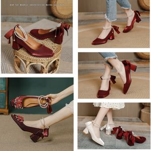 Triangle Summer Dress Elegant Brushed Leather Sandals Shoes For Slingback Footwear Women High Heels Party Wedding