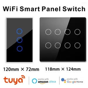 Smart Home Control 4x4 Brazil Tuya WiFi 4/6/8 Gang Intelligent Wall Switch Voice Touch Sensor LED Light Switches Alexa Google 100-240V