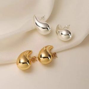 Złote krople Kolczyki projektant dla kobiet kolczyki stadninowe Temperament Ear Jewelry5