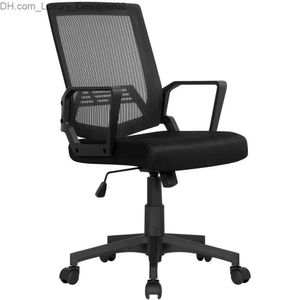 Inne meble Easyfashion Mid-Mid-Back Regulowane ergonomiczne krzesło komputerowe Czarne Q240129