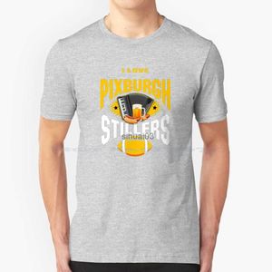 T-shirt da uomo T Shirt 100% cotone Tee Football Pennsylvania Steel City Pa Sports 412 Hockey Ben Roethlisberger Crosby Big Ben Pgh Bridge Yinz