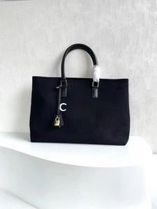 10A klassische schwarze Designer-Horizontal-Canvas-Tasche mit großem Fassungsvermögen, Schultergurte aus Rindsleder, Reisetasche, Einkaufstasche, minimalistisch bedruckte Umhängetasche, luxuriöse Tragetaschen