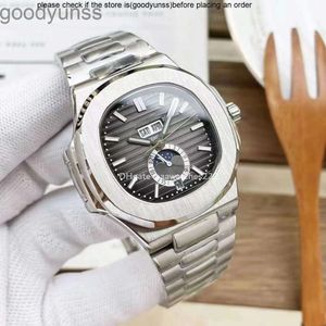 Patek-Phillippe luxury waches mens watch with automatic mechanical 324 movement 5726 watchs sporty elegant dark gray dial stainless steel case moon phase display 42